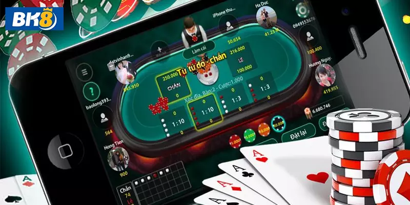 Giao diện app game bài online BK8