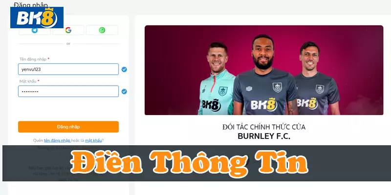 Nhập thông tin và mã CAPCHA nếu có