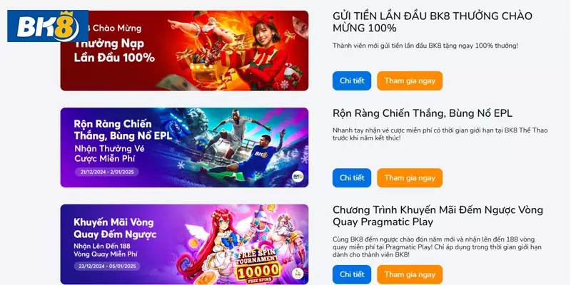 Nhiều ưu đãi app game bài online BK8 hấp dẫn